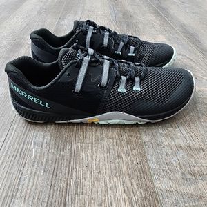 Merrell Trail Glove 6 Shoes, Black and Teal, Women's Size 9.5
